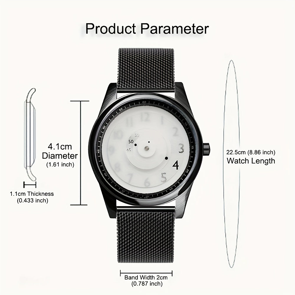 Cutting-Edge Design Unisex Watch, a Unique Pointerless Fashion Timepiece, Chic Wristwatch, Contemporary Watch, Avant-Garde Style, One-Of-A-Kind Timekeeper, Expertly Crafted, Long-Lasting Watch, Pointer-Free Wristwatch, Suitable for All Genders