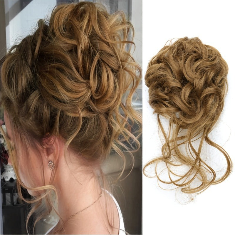 Legant Women's Synthetic Curly Hair Donut Hair Accessory, Costume Wig Bun, Must-Have for Chignon, Ideal for Daily Wear & Cocktail Party Looks, Easy-to-Style Wig