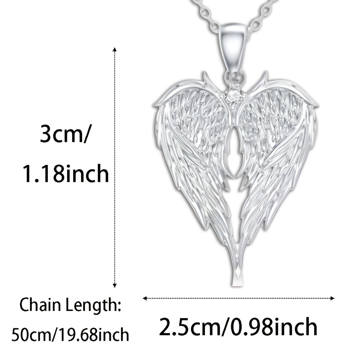 A Pair of Stylish And Elegant Angel Wings Heart-Shaped Love Pendant Earrings, Or a Heart-Shaped Pendant Necklace, Exquisite Holiday Birthday Party Memorabilia Gifts, Christmas Valentine'S Day Mother'S Day Presents, Jewelry Accessories