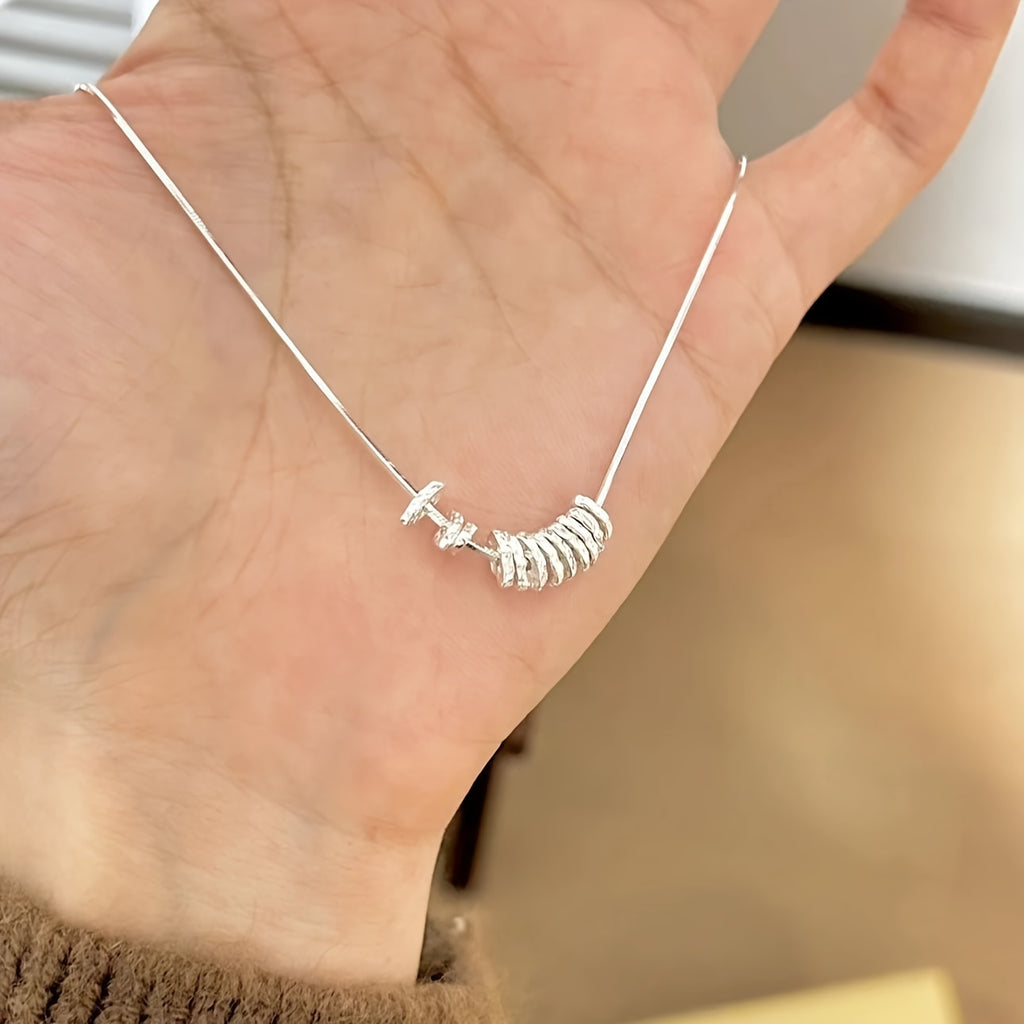 [Elegant Sterling Necklace] Hypoallergenic 925 Sterling Silvery Elegant Necklace For Women - Perfect Daily Gift, All-Season Wear