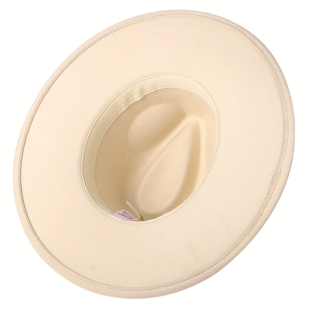 [Western Cowboy Hat] Classic Western Wide Brim Cowboy Cowgirl Felt Fedora Hat For Men Women Jazz Panama Cap Trilby