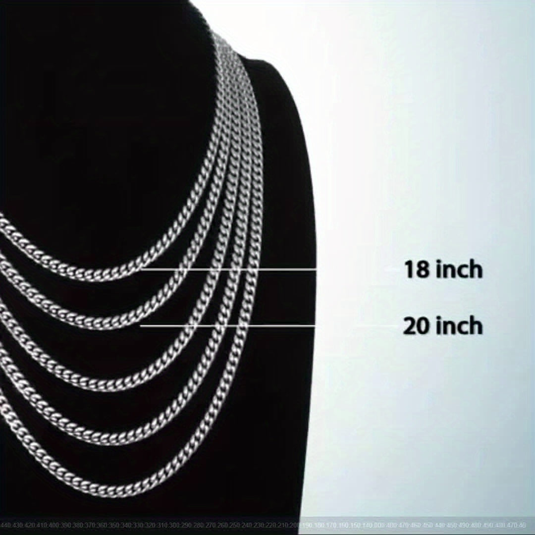 8mm 925 Cuban Link Chain, Classic Cuban Link Design, Exquisite and Stylish, Available in Multiple Sizes, the Perfect Gift for a Lover, Family, or Friend