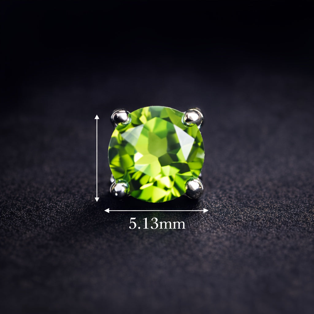 925 Silver Natural Peridot Earrings, Featuring an Elegant And Minimalist Design, Suitable for Women, Perfect for Casual Attire, Parties, And Special Occasions, Making It an Excellent Gift Choice