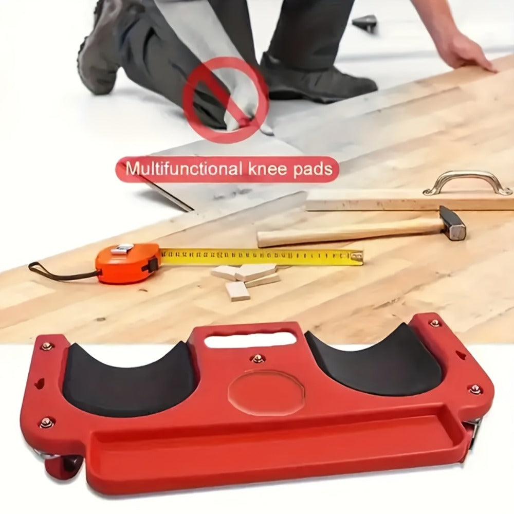 [With Wheels] 1pc Rolling Knee Pad Platform with Wheels, ABS Material, Multi-Function with Built-In Tool Tray, Comfortable Cushioned Kneeling Pad for Machine Workers, Carpenters, Flooring, And Car Repairs