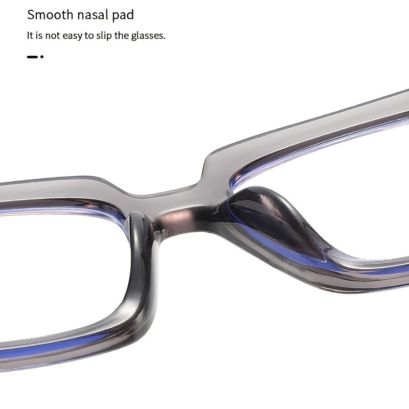4pcs Fashionable Large Frame Ladies Reading Glasses Set | High-Definition Reading Lenses, Leopard Print Splicing And Classic Black Combination, Polycarbonate Frame, Meet Various Daily Trendy Matching