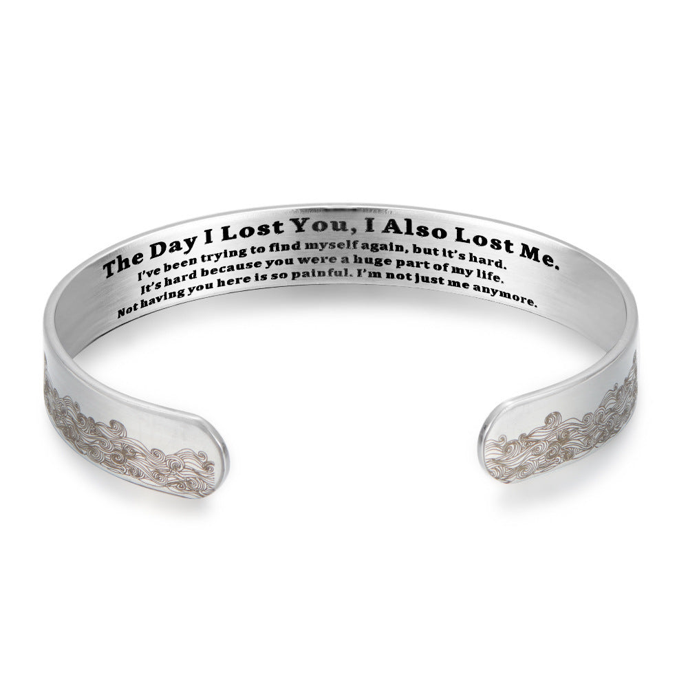 On The Day I Lost You, I Lost a Part of Myself Too. This Adjustable C-Shaped Open Bracelet Serves As a Commemorative Piece, Perfect for Anniversaries And a Thoughtful Gift for Animal Lovers