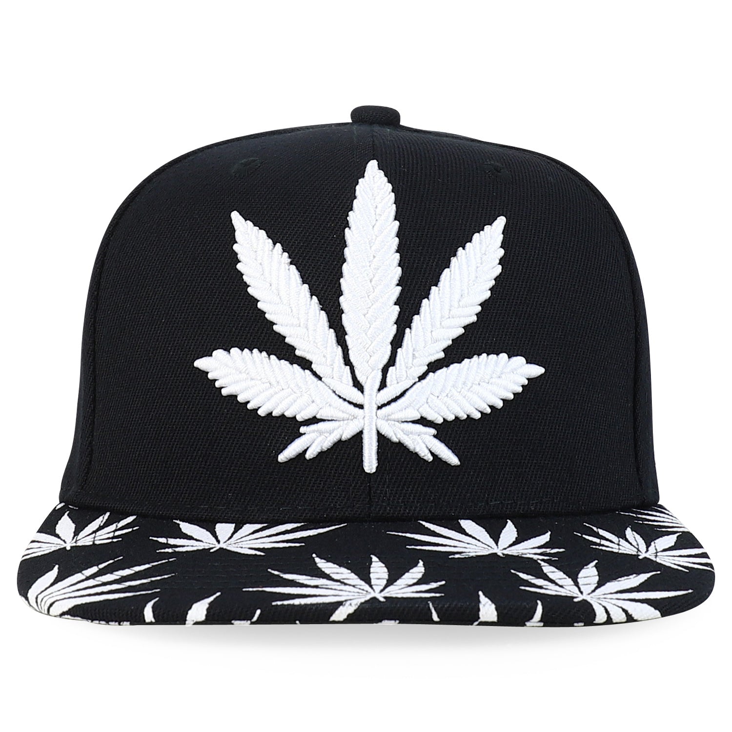 Rasta MJ Leaf 3D Embroidered Flat Bill Snapback Cap