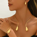 [Elegant Geometric Jewelry] S925 Silver Elegant Geometric Droplet Jewelry, a Set of Elegant Geometric Sparkling Droplet Earrings, Bracelets, and Women's Necklaces