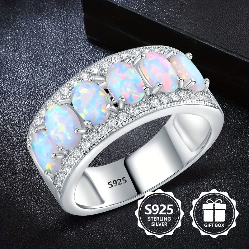 [Floral Ring Design] 925 Sterling Silver Women's Ring - Elegant Floral Design, Sparkling Accents, Perfect for Parties, Gifts, And Daily Wear. Daily Wear Ring - Floral Ring Design