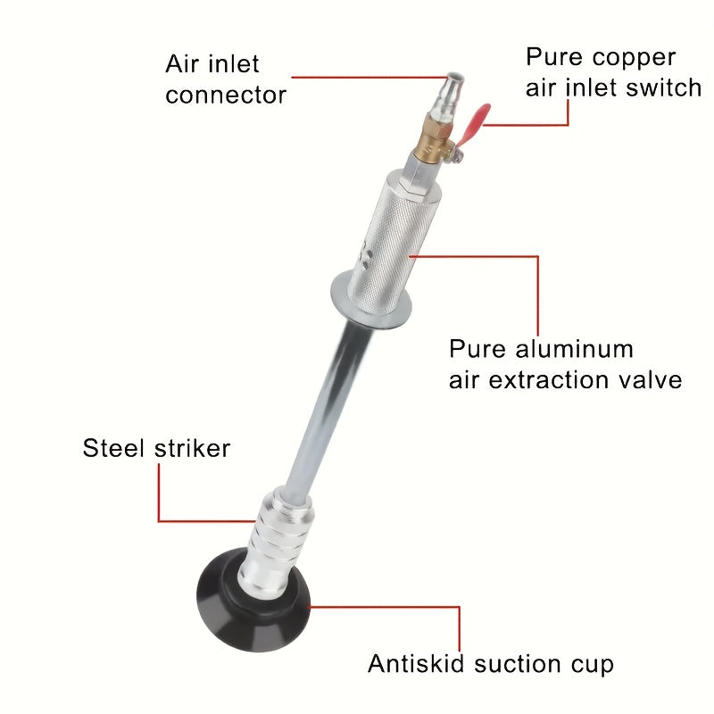 1pc Air Pneumatic Car Dent Puller Suction Sheet Metal Drawing Hammer Repair Tool Auto Care Part Body Recover Automotive Accessories