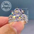 A Classic Six-Prong Luxury Group Set Ring 925 Silver High-Quality Moissanite Moissanite for Engagement Anniversary, A Perfect Gift for Friends And Lovers, Elegant And Sexy