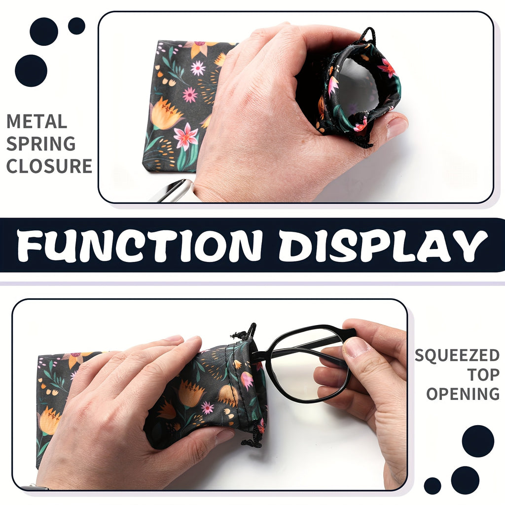 24pcs Pouch Drawstring Microfiber Pouch Multicolor Soft Case Bag Eyeglass Pouch Glasses Case for Women