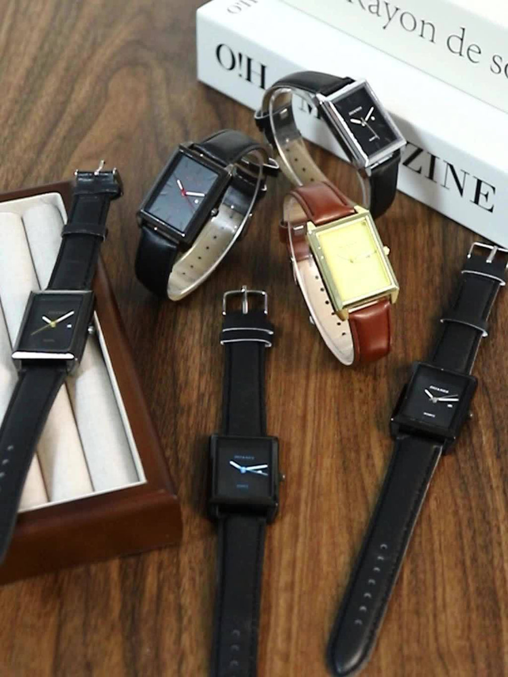 3pcs/Set Square Men'S Watch Sports Casual Wrist Watch Men Business Quartz Watches