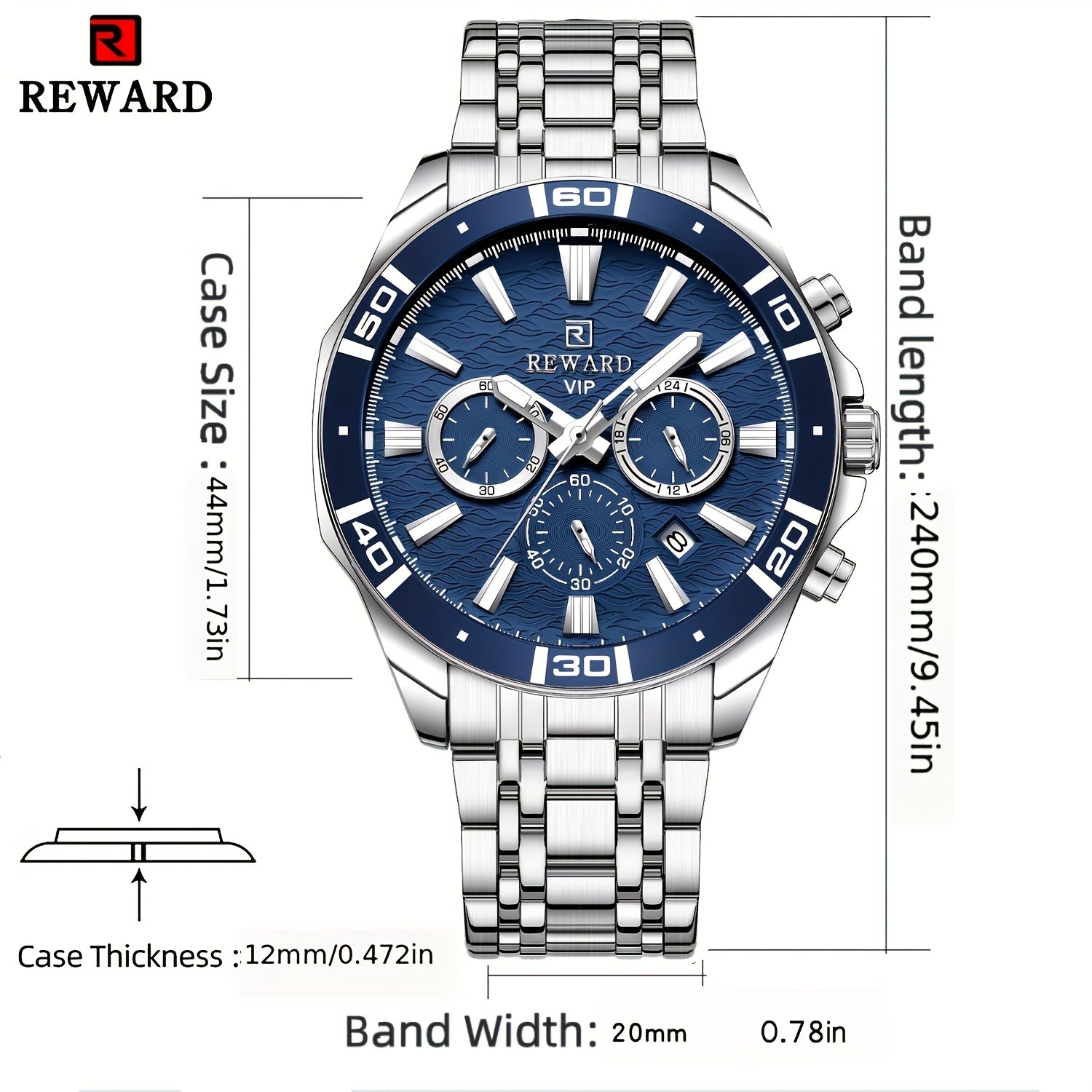 Introducing The Latest Collection of Premium Men'S Business Watches Featuring Stainless Steel, Quartz Movement, Chronograph Functions, And Luminous Displays for Sports Enthusiasts