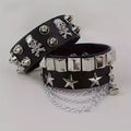 1pc Fashion Men's Multi-layer PU Leather Wide Bracelet, Domineering Skull Rivets Punk Hip-hop Bracelet, Artificial Jewelry