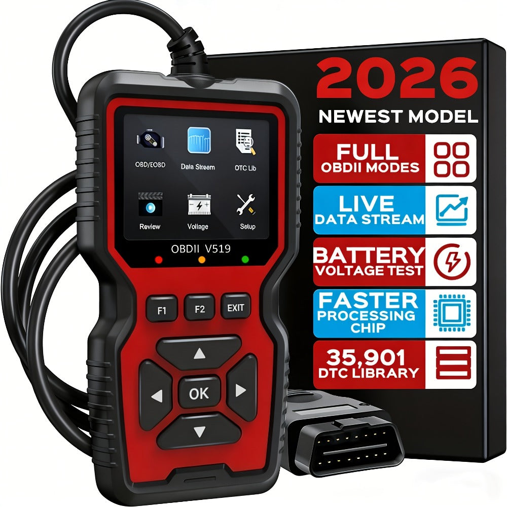 2024 Advanced V519 OBD2 Scanner Tool - Professional Code Reader & Scan Tool for Live Data, Check Engine Light, And Diagnostic Code Reading - Ideal for Mechanics And Car Owners