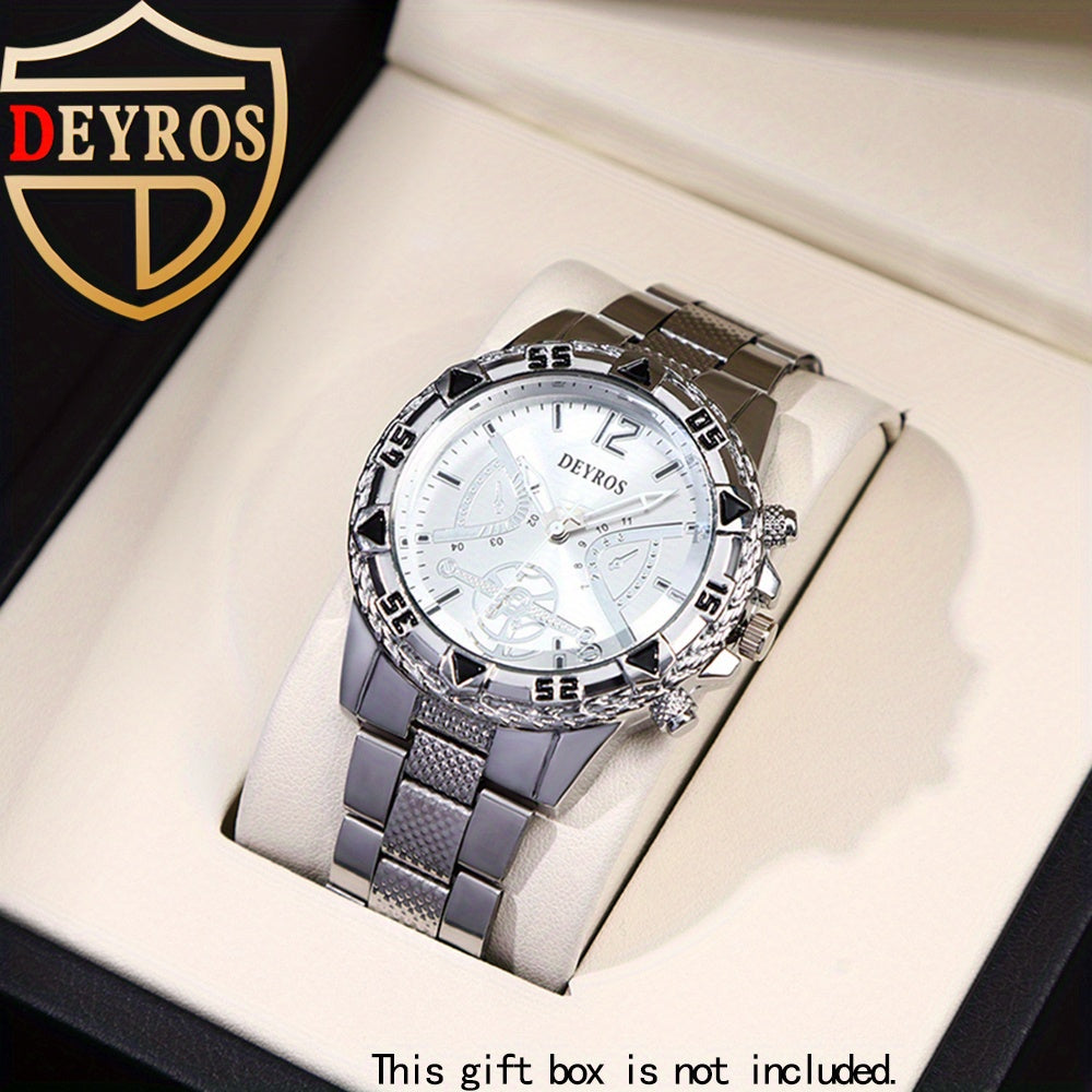 Set of 6 Men'S Watches, Stylish Classic Luxury Quartz Analog Timepieces in Stainless Steel, Perfect Gift Option for Men'S Wrist Watch, Reloj Para Hombre