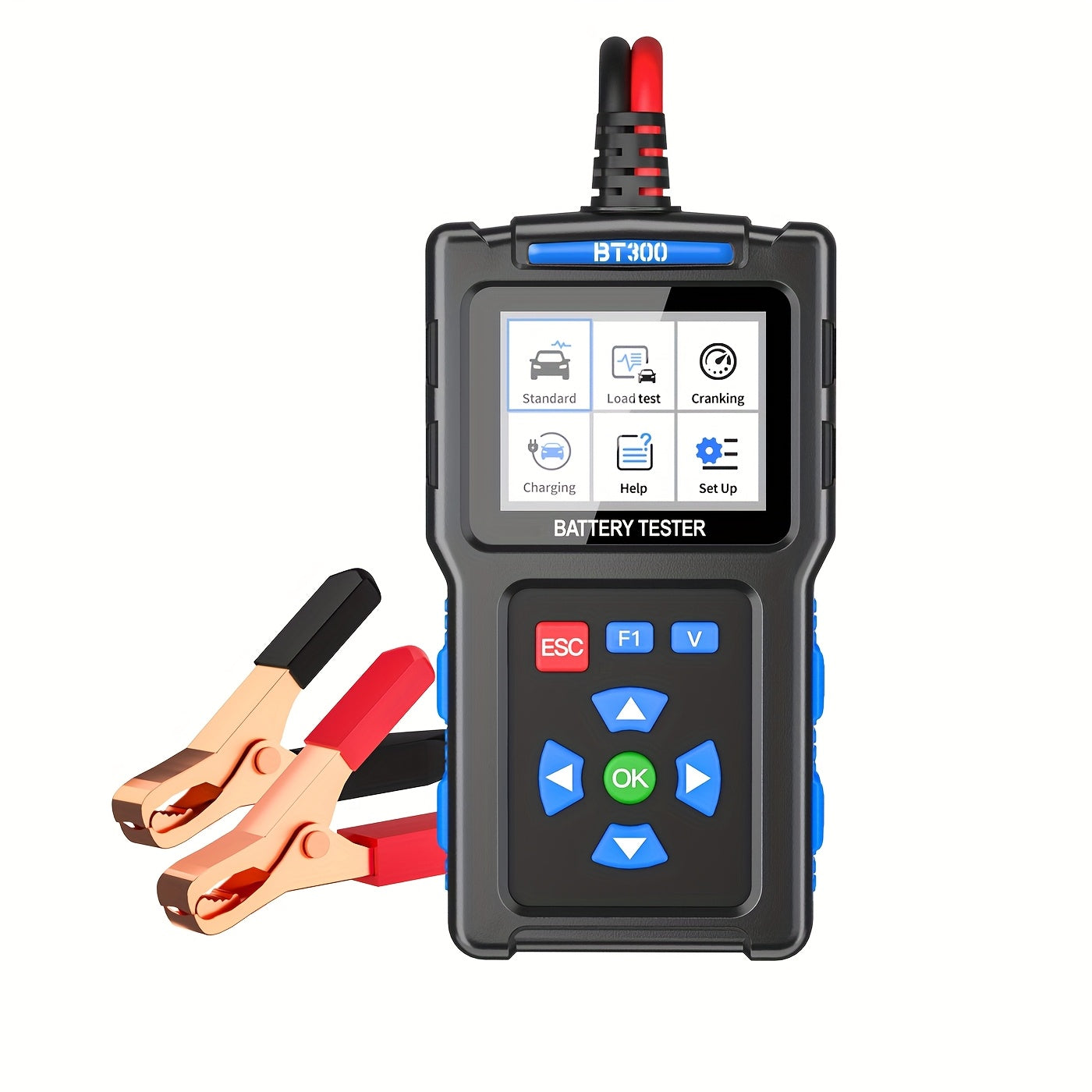 Battery Load Tester 12V Automotive, 20-2000 CCA Automotive Battery Tester And Alternator Tester for 24V Vehicles, BT300
