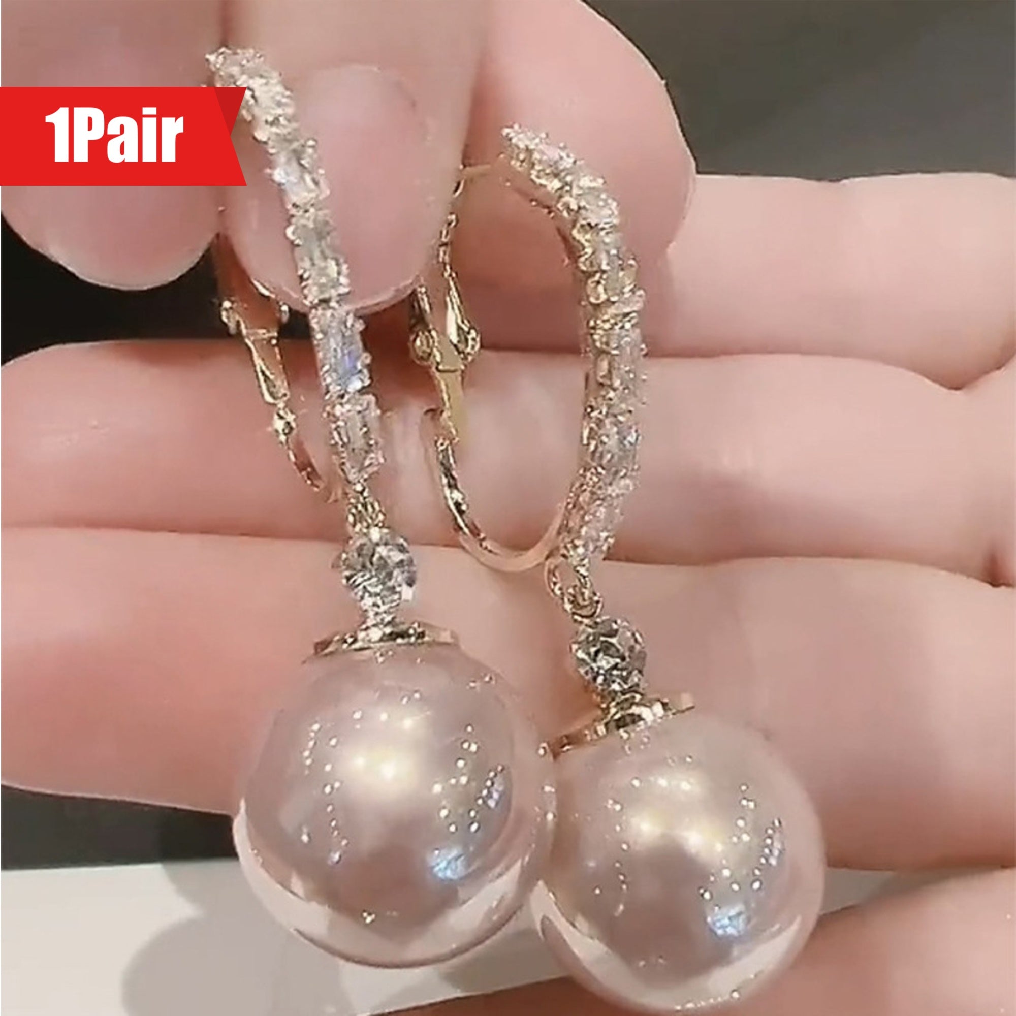 1 Pair Of Bohemian Style Sparkling Synthetic Cubic Zirconiaia Round Pendant Earrings, Suitable for Teenagers And - Stylish Geometric Design, Perfect for Banquets, Parties, Daily Festivals, Wearing Perfect Jewelry Gifts, for Teenager