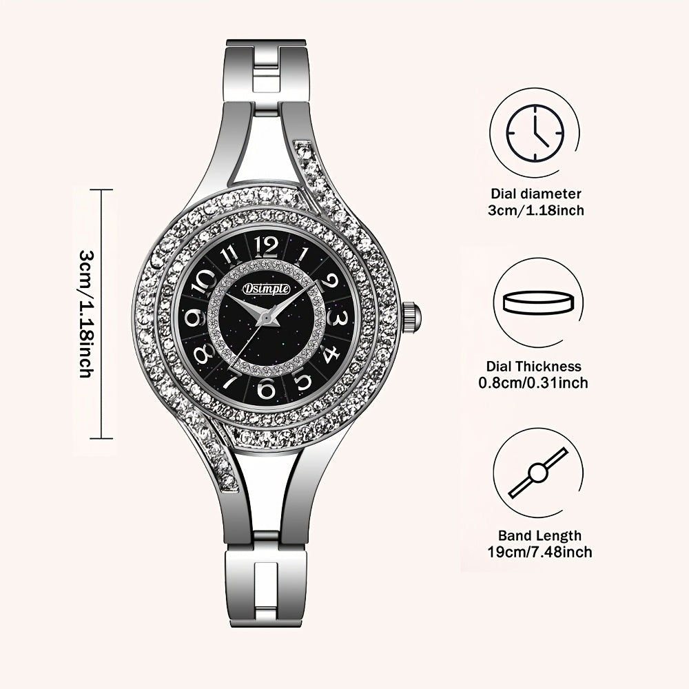 2pcs Women's Elegant Retro Watch Set - Luxury Heart Chain Quartz Watch with Rectangular Dial & Stainless, Court Style Analog Wristwatches for Easter, Wedding, or Casual Attire - Classic Timepiece Gift