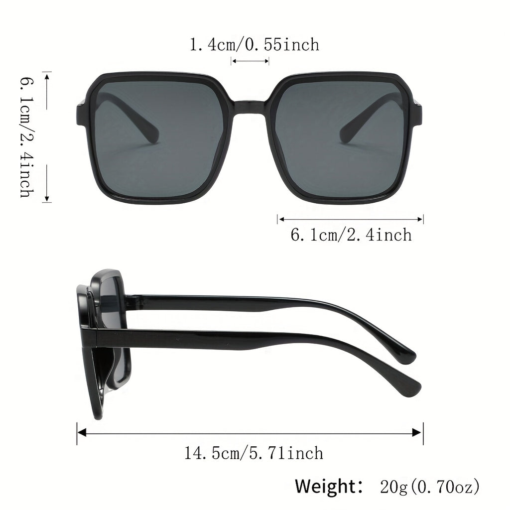 14pcs Set of Women'S Square Glasses | Chic And Minimalist Casual Eyewear Inspired by European And American Trends, Featuring Sturdy Plastic Frames And Tinted Lenses, Ideal for Social Events And Gatherings
