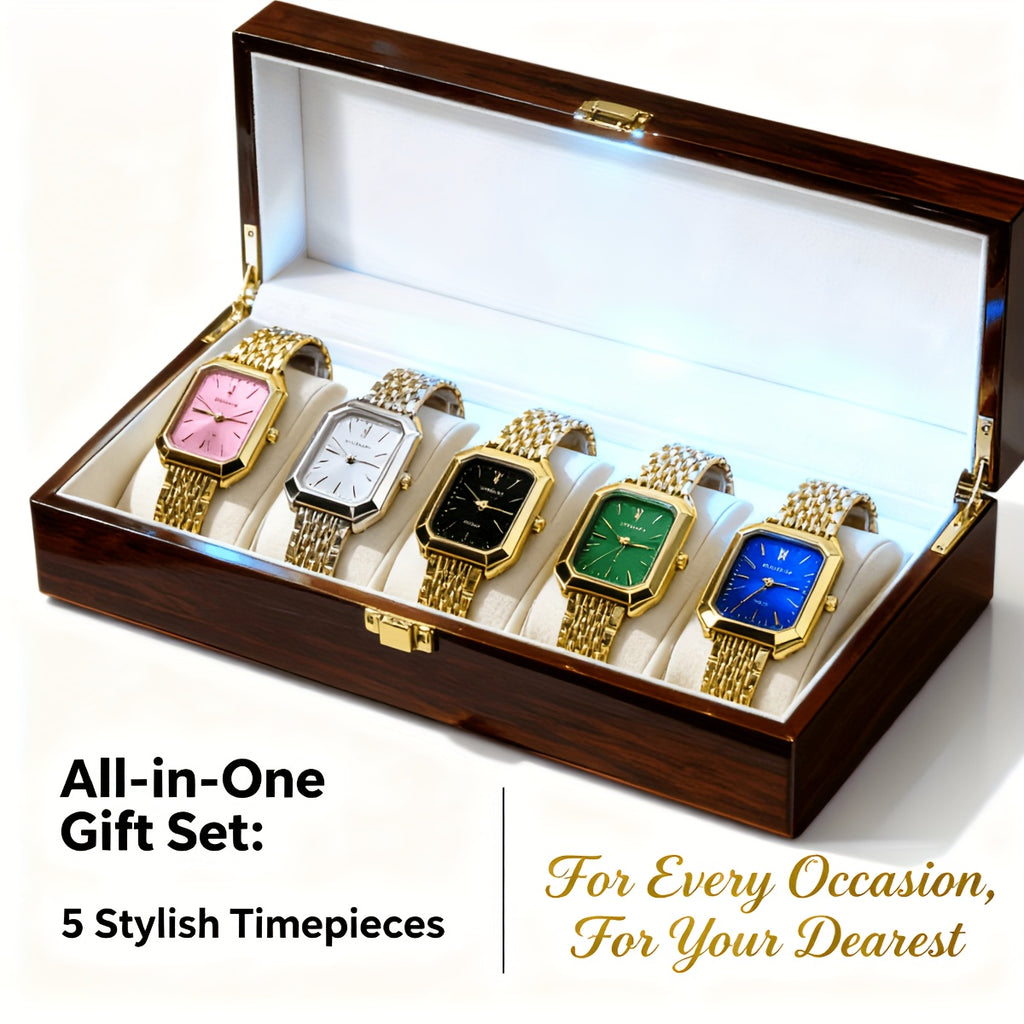 Holiday Gifts for Women, Elegant Quartz Watch with Gift Box, Fashion Casual Dress Wristwatch for Thanksgiving Christmas Valentine's Mom