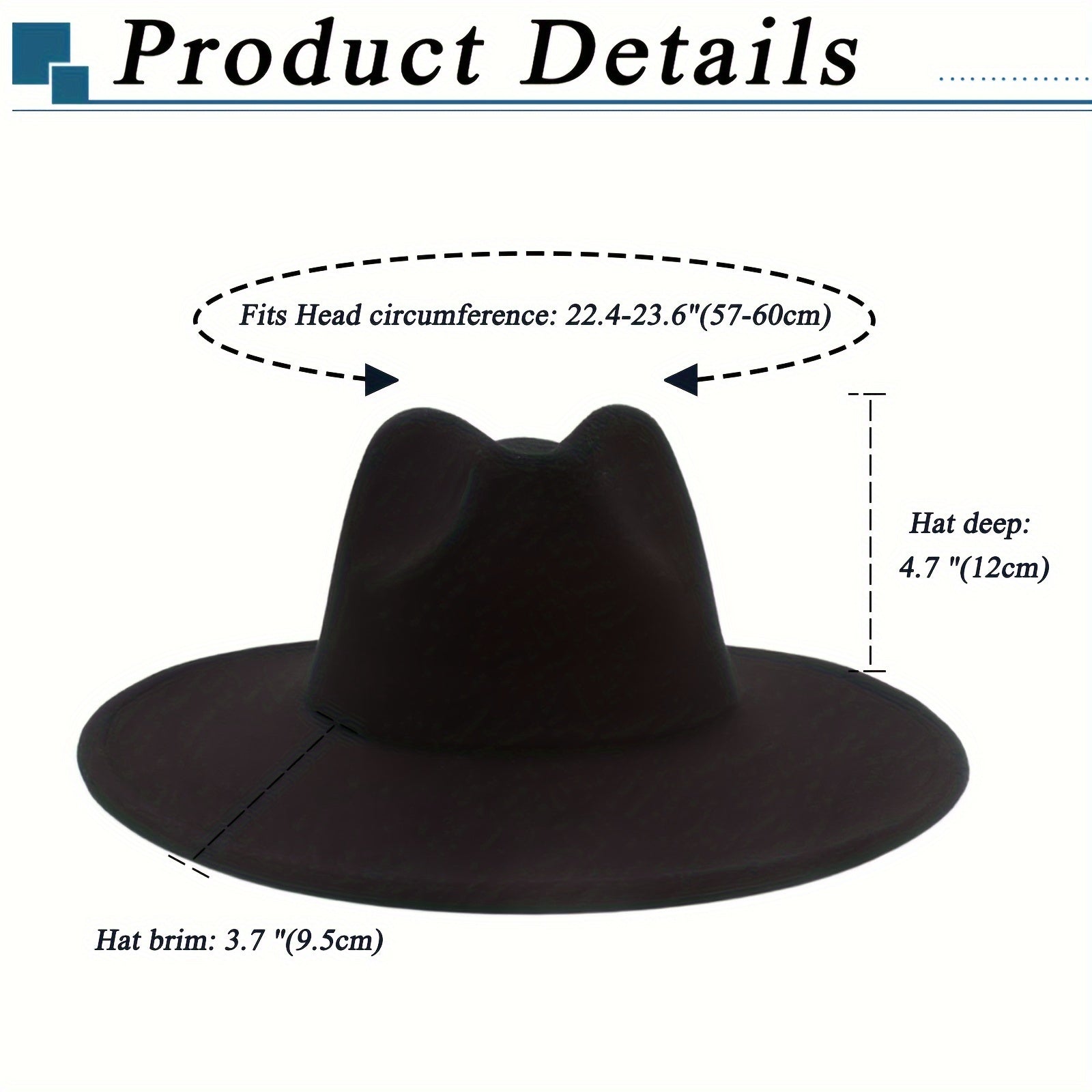 [Western Cowboy Hat] Classic Western Wide Brim Cowboy Cowgirl Felt Fedora Hat For Men Women Jazz Panama Cap Trilby