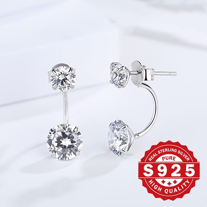 A pair of earrings, S925 sterling silver delicate elegant luxury, suitable for parties or music festivals, ideal Christmas gift, low allergy, Best for Christmas