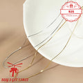 Handmade, 1mm24K 24K gold plated Plated 925 Sterling Silvery Round Snake Bone Chain Necklace Teenager'S Necklace, Vintage Fine Jewelry Gift For Her/Mom/Girlfriend, Elegant Gift Box (Buy 3 Get 1 Free), For Teenager