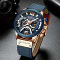 [Curren Chronograph] Curren Mens Business Chronograph Watches | Faux Leather Strap Analog Quartz Wrist Watch