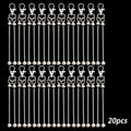 20pcs Creative Women Keychain Set | Double Blank Bar Beadable Key Rings Kit for Making, Bag Pendant | Ideal for Wedding, Party, Graduation, Travel, Holiday, Back to School Gift | Iron Material, Lobster Clasp, Anime Theme by NEOVIVI