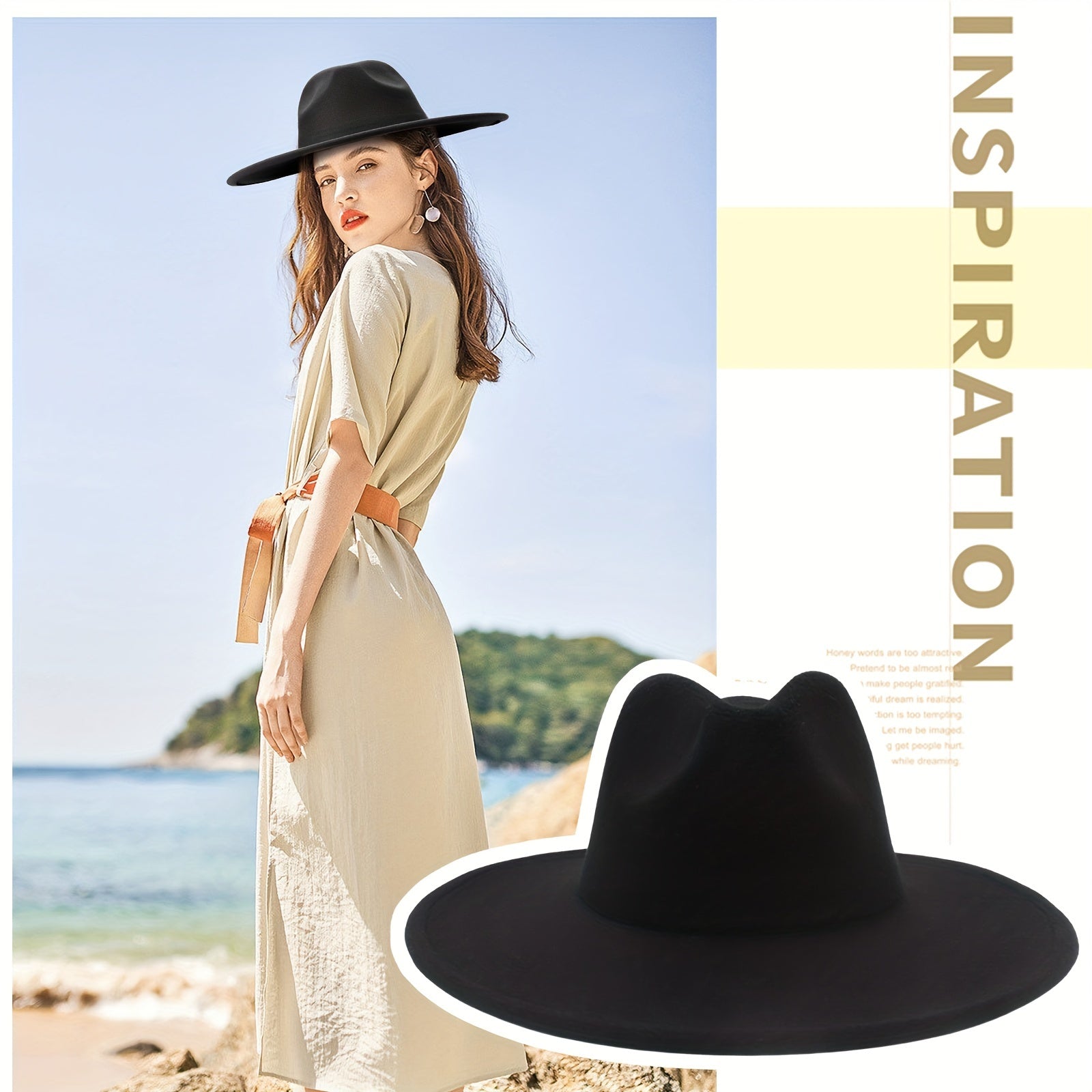 [Western Cowboy Hat] Classic Western Wide Brim Cowboy Cowgirl Felt Fedora Hat For Men Women Jazz Panama Cap Trilby