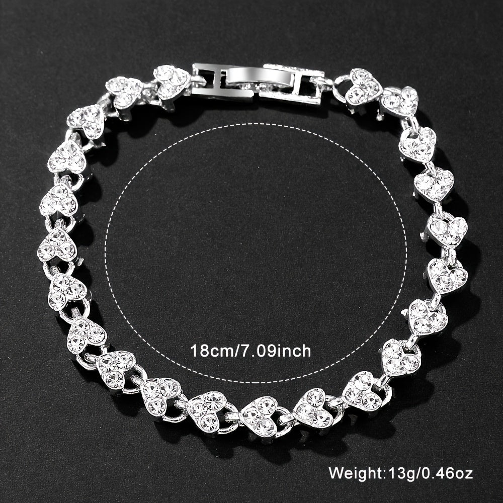 2pcs Women's Elegant Retro Watch Set - Luxury Heart Chain Quartz Watch with Rectangular Dial & Stainless, Court Style Analog Wristwatches for Easter, Wedding, or Casual Attire - Classic Timepiece Gift
