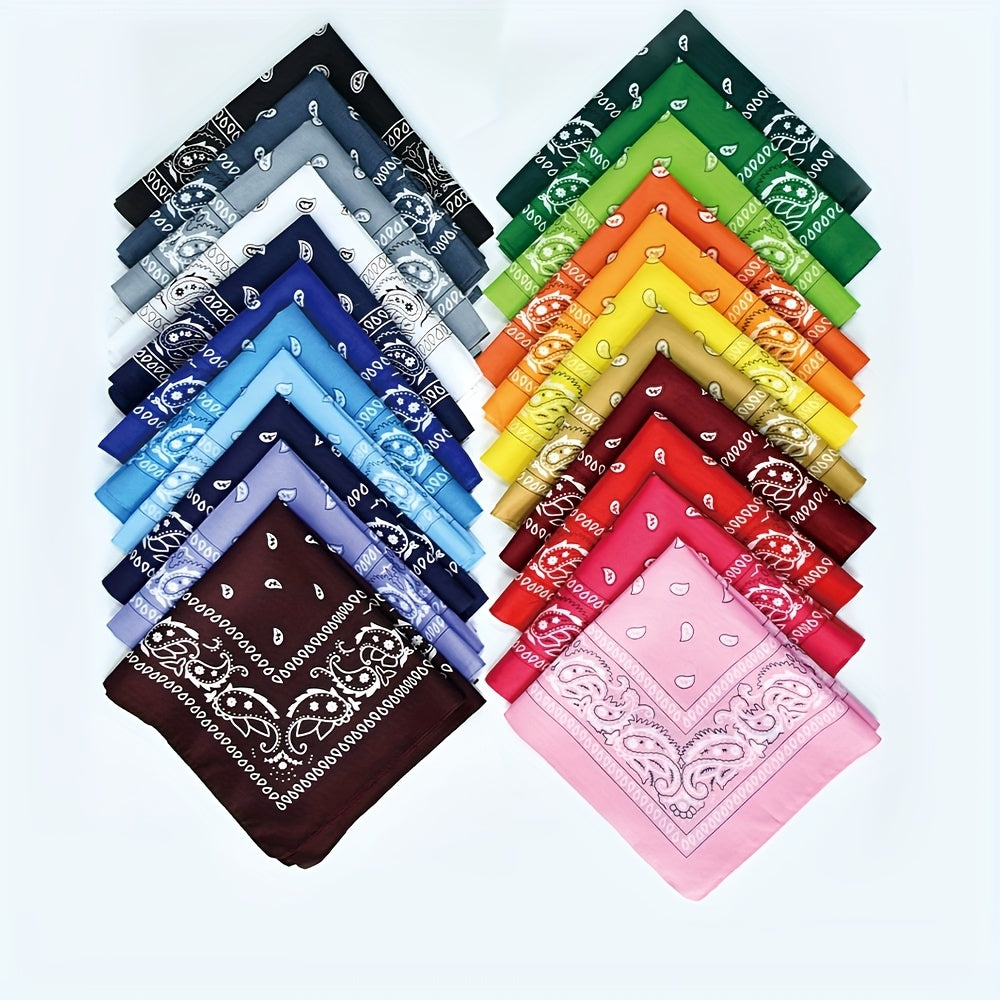 [Party Outdoor Favor] 22pcs Bandanas Multi-Purpose Party Outdoor Favor Scarf Headband Handkerchiefs for Unisex Women Men