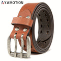 1pc Men'S Genuine Leather Casual Everyday Jeans Belts, Handmade Men Leather Belt 1/2" Wide Work Belt for Men, Christmas, Thanksgiving, Halloween, Birthday Gifts