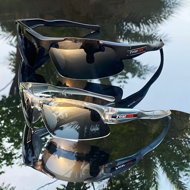 3pcs Polarized Glasses, Half Frame-Driving and Driving Rearview Mirror Polarized Glasses