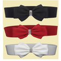 3pcs Large Bow Elastic Wide Belt Solid Color Belt Decorative Dress Women's Belt, Women's Fashion Casual Versatile Daily Commuting Streetwear Vacation Wear, Suitable Women's Daily Gatherings.