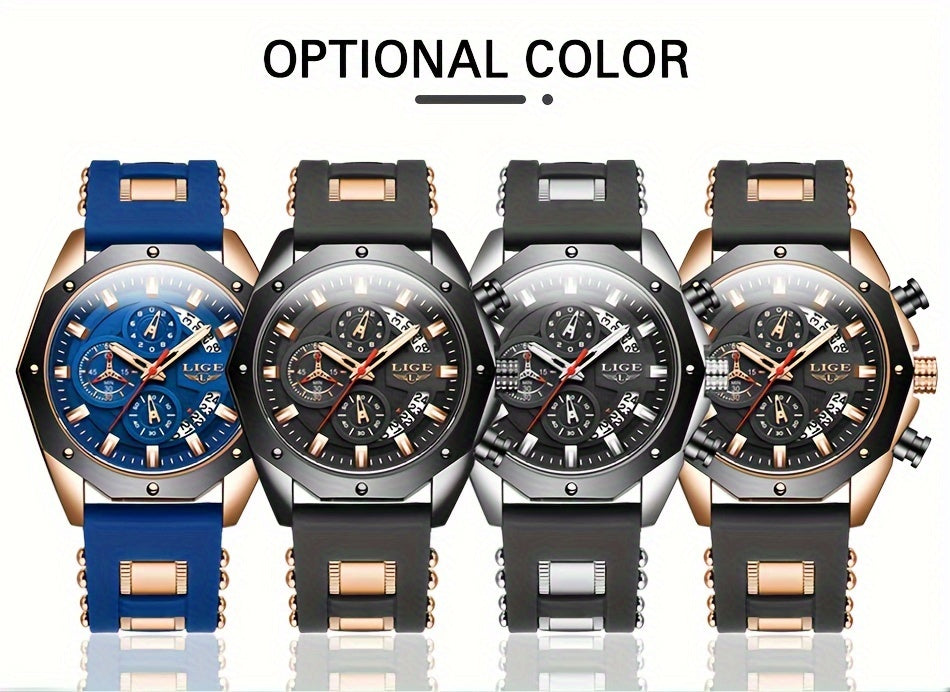2026 New Fashion Men's Watch. Chronograph Calendar Luminous Quartzwatch. Outdoor Casual Sports Watches. Suitable for Giving to Students or Men.