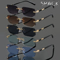 5pcs Men's and Women's Frameless Metal Fashion Glasses Classic  Trendy Glasses Summer Parties, Casual Street Photography and Holiday Gifts