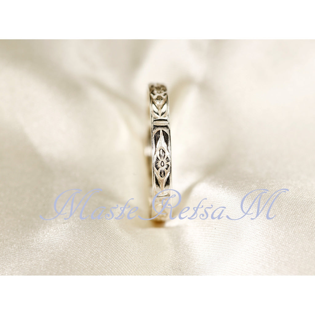 2124 MASTERETSAM 925 Sterling Silver Pattern Ring, Ring for Women, Ring for Men, Handmade Ring