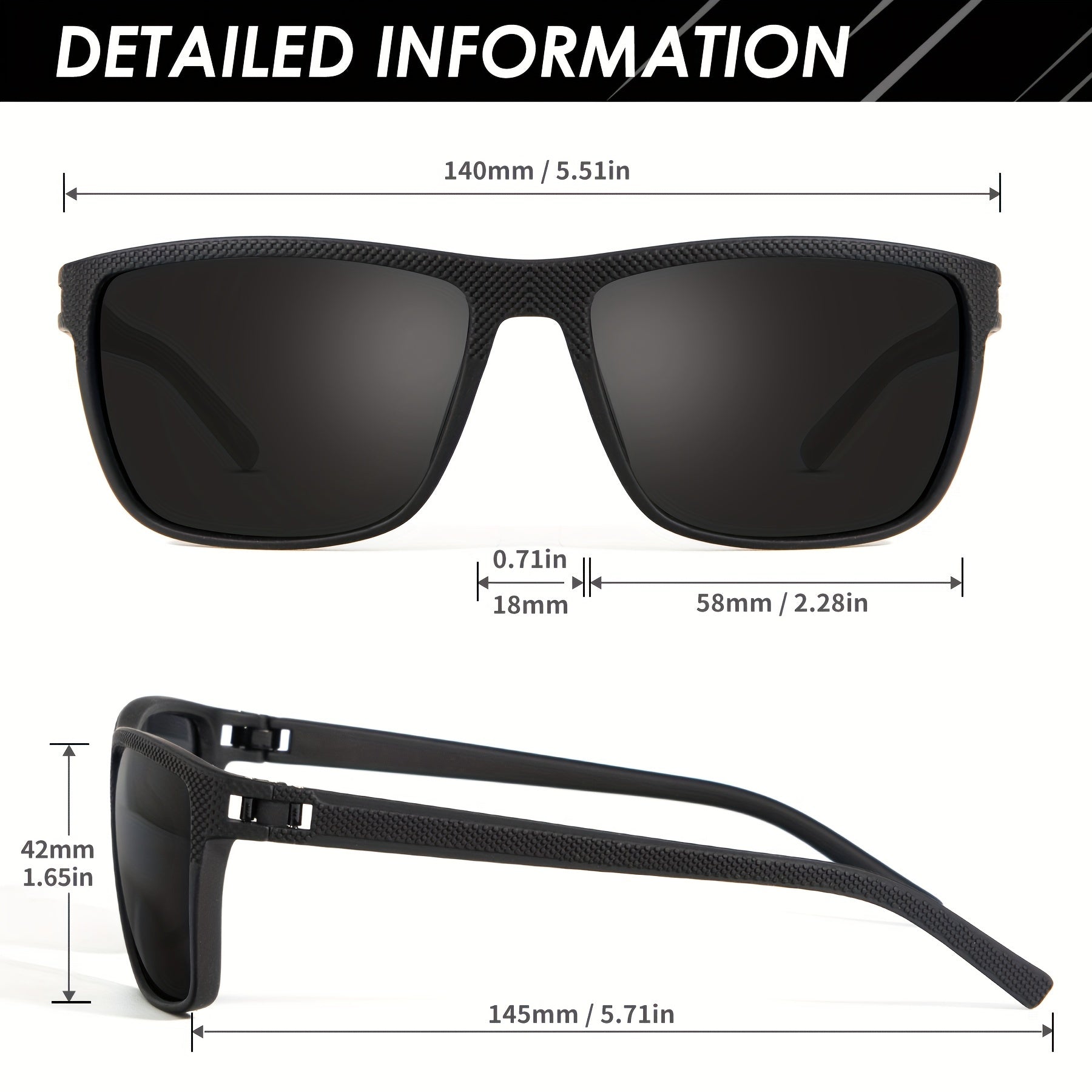 [3 PACK] Polarized Men's And Women's Fashion Glasses, Lightweight Classic Square Men's Sports Fashion Glasses Daily Sports Accessories Suitable for Golf Running Fishing Birthday Gift Holiday Preferences