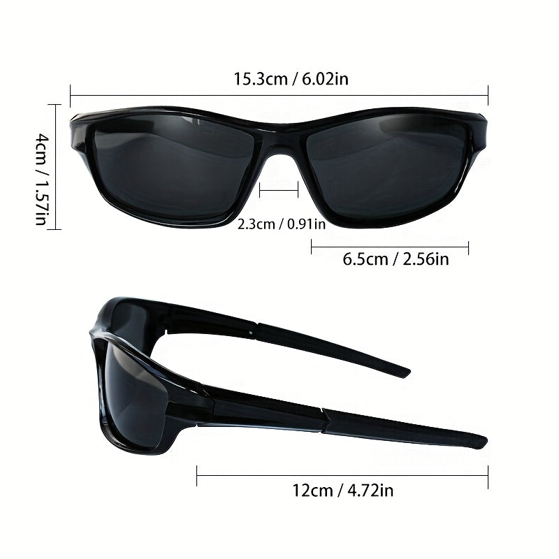 Chic Premium Wraparound Glasses, Unisex Retro Design Men'S Fashion Eyewear for Various Activities - Stylish Glasses Featuring TAC Lenses And PC Frames