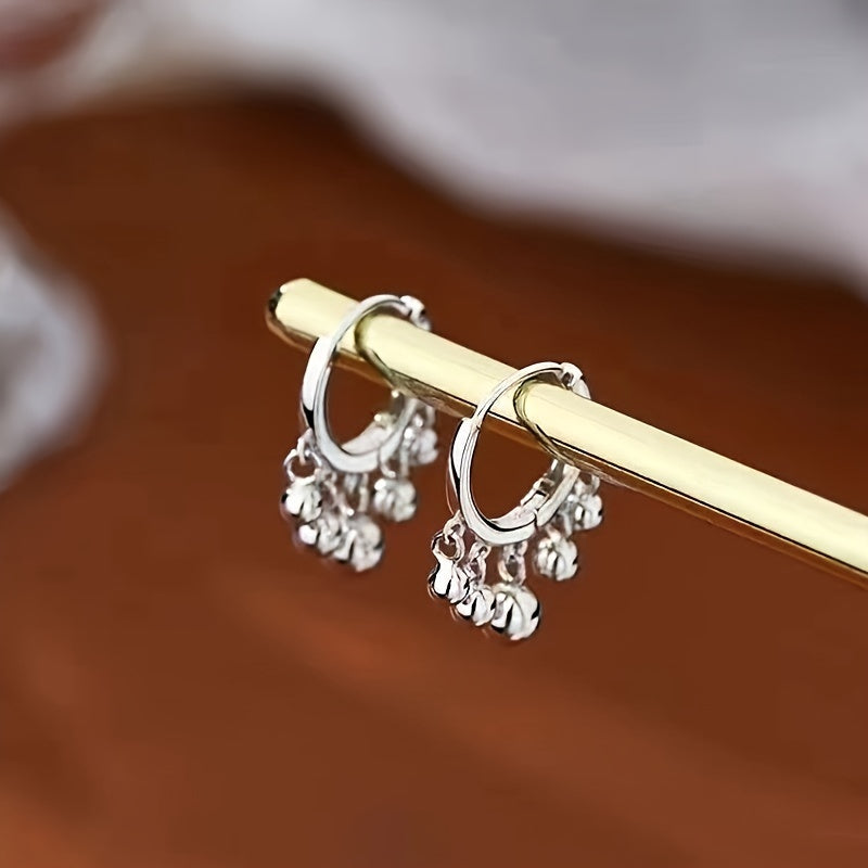 Elegant 925 Sterling Silver Hypoallergenic Hoop Earrings with Zirconia Stones for Women Engagements And Weddings