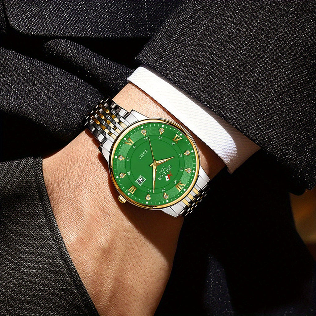 Men'S Wristwatch with a Stainless Steel Band, Featuring a Quartz Movement. This Minimalist Design Is Perfect for Business Occasions And Makes an Excellent Gift for Birthdays, Holidays, Or Valentine'S Day