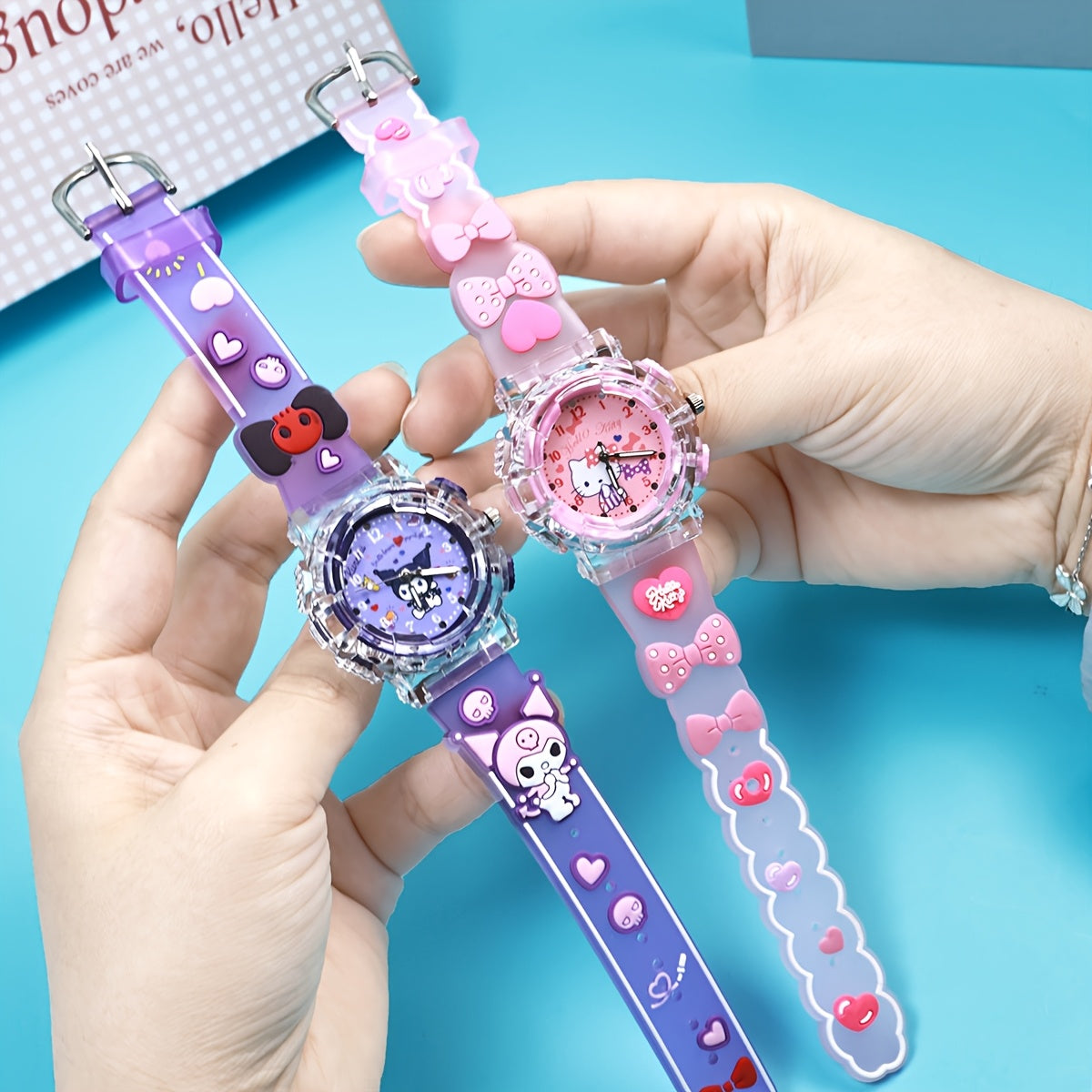 4pcs, Kawaii Sanrio Hello Kitty New High Appearance Level Cartoon Watches, Sanrio, Perfect Christmas Party Decoration Watch, Suitable For Birthday Gifts, Party Gifts, And A Great Choice For Valentine'S Day, Watch Graduation Present