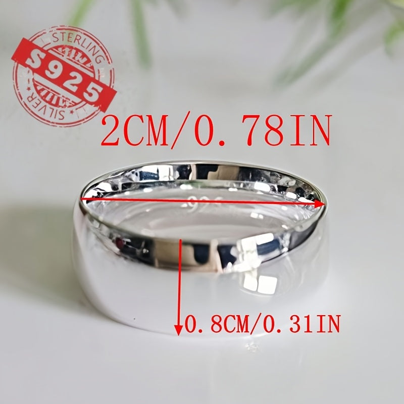Sterling Silver Band Timeless Elegance in 8mm Solid Silver - Eternal Ring, Exquisite Craftsmanship, Durable Jewelry, Statement Ring for Jewelry Lovers, Bridal Accessory, Men Ring for Men High Quality