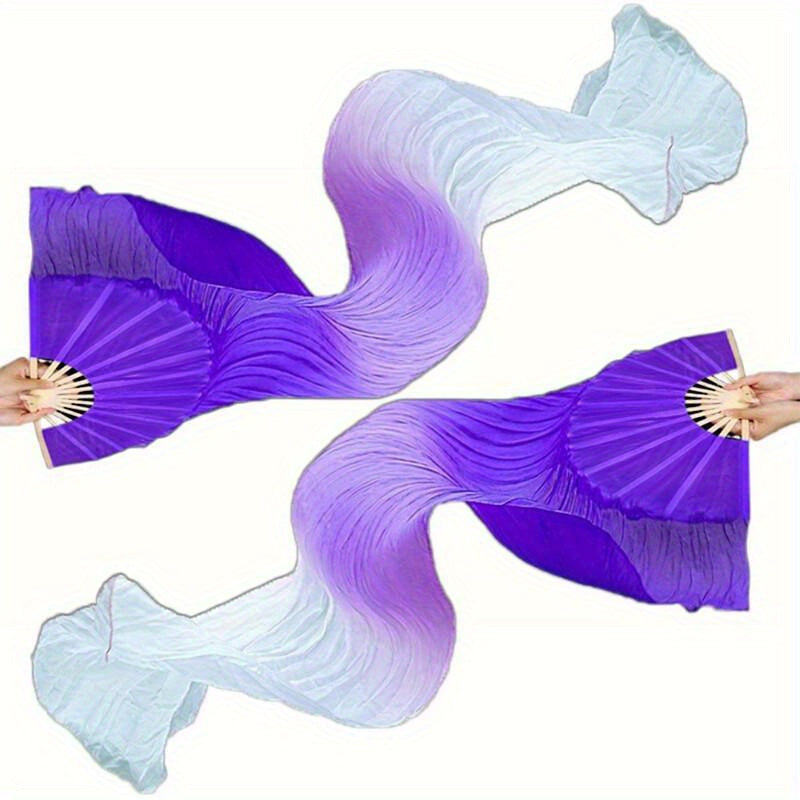 Set of 2 Folding Fans Available in 4 Colors, Ideal for Dance Events, Raves, Festivals, And Performances