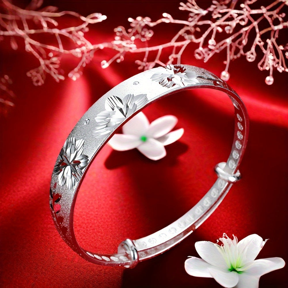 [Mother's Day Gifts] 925 Pure Silver Bracelet, a Push-Pull Bracelet for Women. The Style of the Mother Can Be Freely Adjusted. It Is a Festival Gift for the Mother