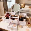 Jewelry Box, Small Makeup Storage, Requires Manual Assembly, Cute Cat Ear High-definition Mirror, Sweet and Exquisite Design, Light Luxury and Exquisite, Suitable for Use in the Living Room, Washbasin, and Dressing Room.