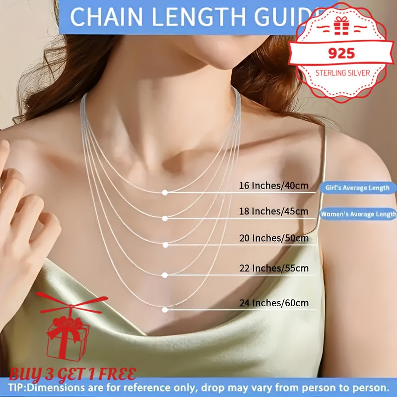 Handmade, 1mm24K 24K gold plated Plated 925 Sterling Silvery Round Snake Bone Chain Necklace Teenager'S Necklace, Vintage Fine Jewelry Gift For Her/Mom/Girlfriend, Elegant Gift Box (Buy 3 Get 1 Free), For Teenager